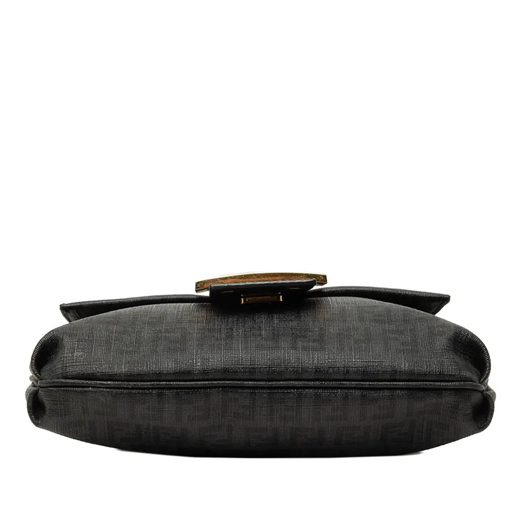 Fendi Zucchino Spalmati Crossbody Black Canvas Good - Inside View
