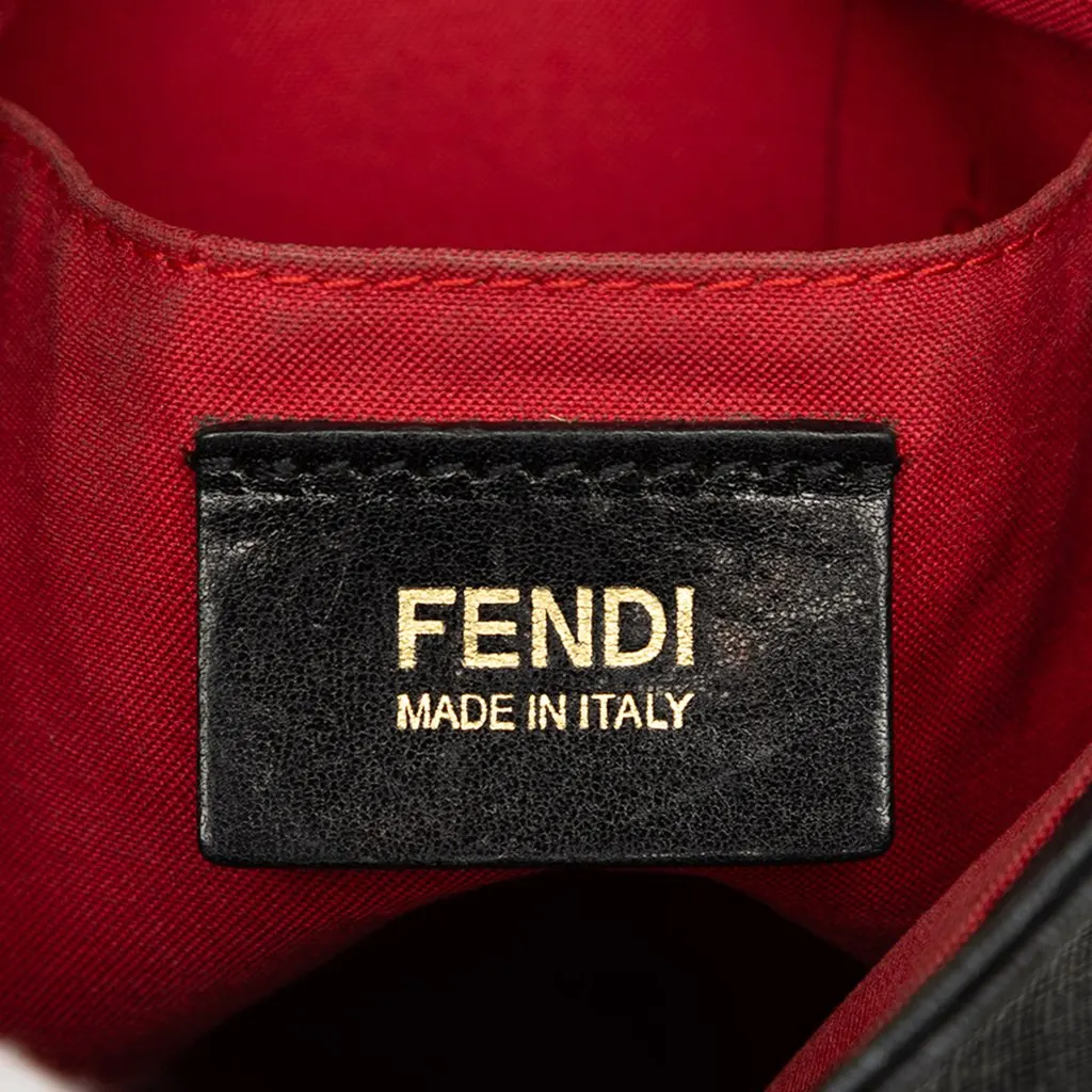 Fendi Zucchino Spalmati Crossbody Black Canvas Good - Box View