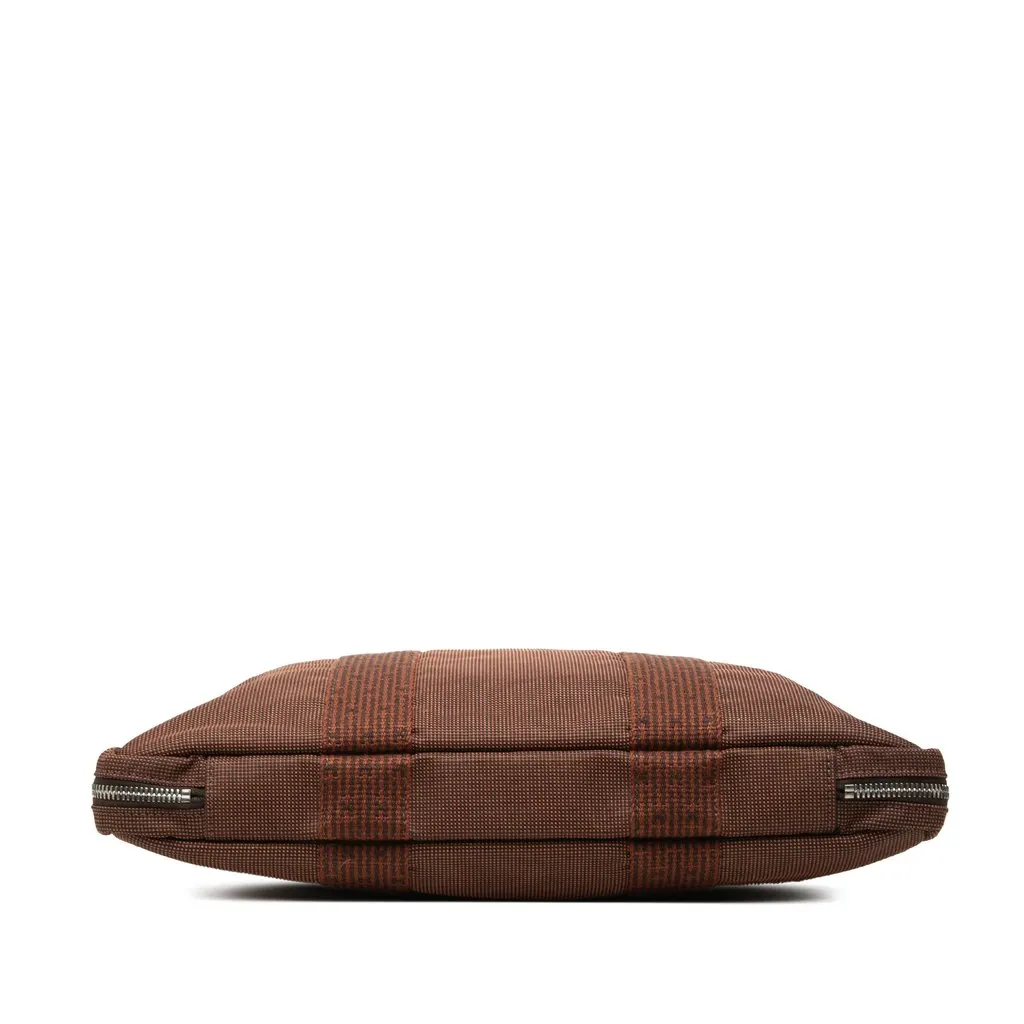 Hermès Canvas Herline Porte Documents Brown Very good - Inside View