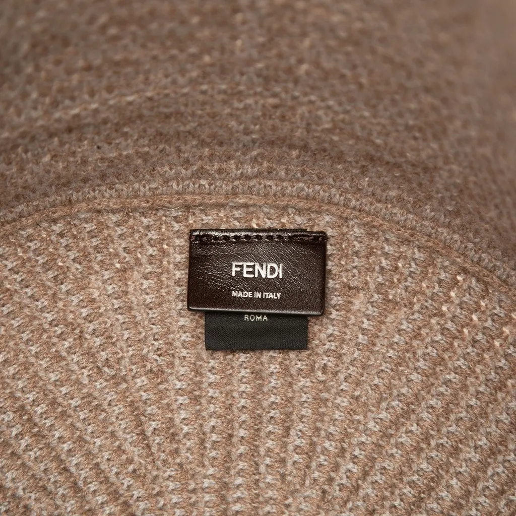 Fendi Zucca Cashmere Shopper Tote Beige Very good - Box View
