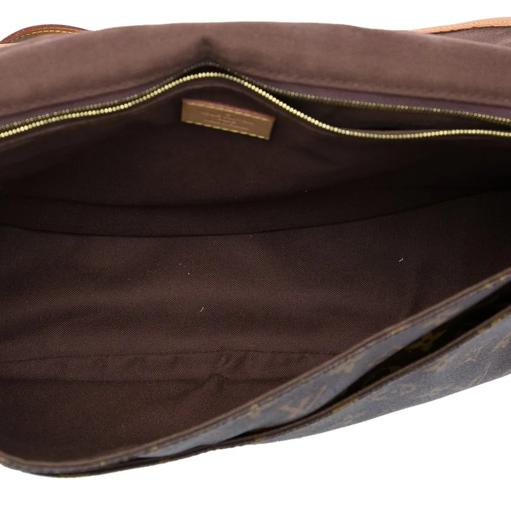 Louis Vuitton Monogram Menilmontant MM Brown Canvas Good - Model View