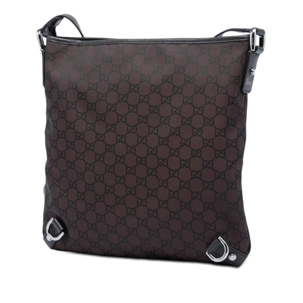 Gucci GG Nylon Abbey D Ring Crossbody Brown Very good - Back View