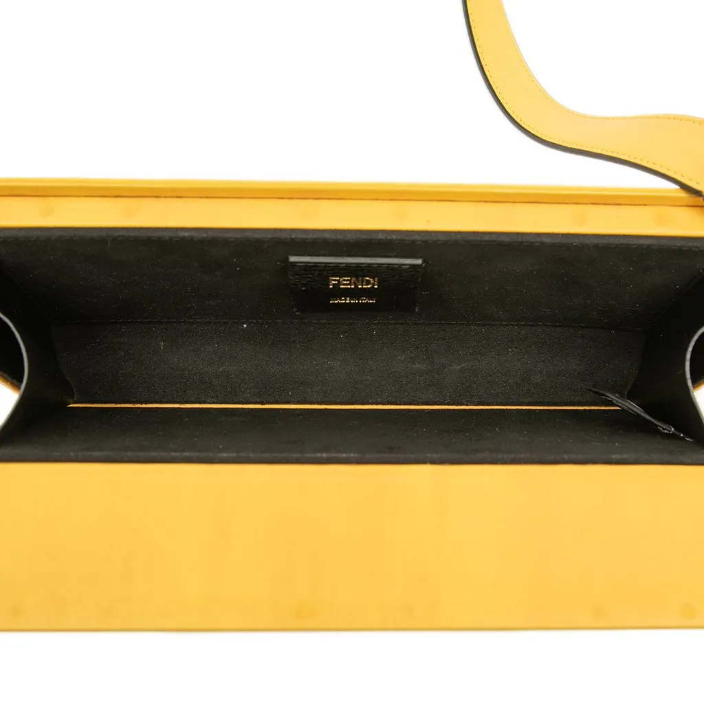 Fendi Leather Horizontal Box Crossbody Yellow Leather Very good - Model View