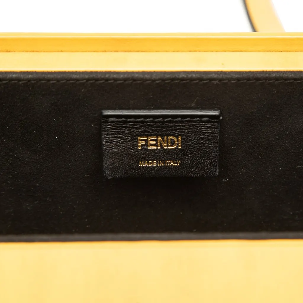Fendi Leather Horizontal Box Crossbody Yellow Leather Very good - Box View