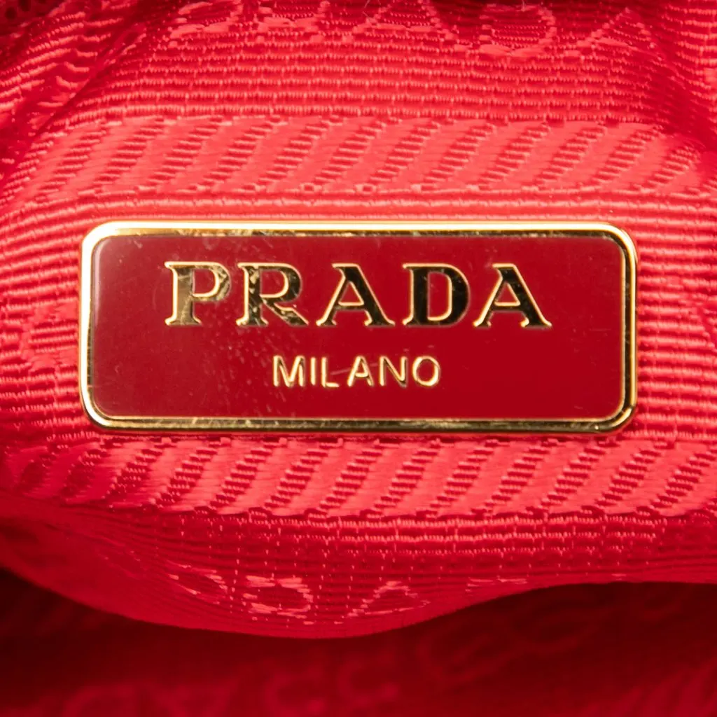 Prada Tessuto Double Zip Phone Case Red Very good - Box View