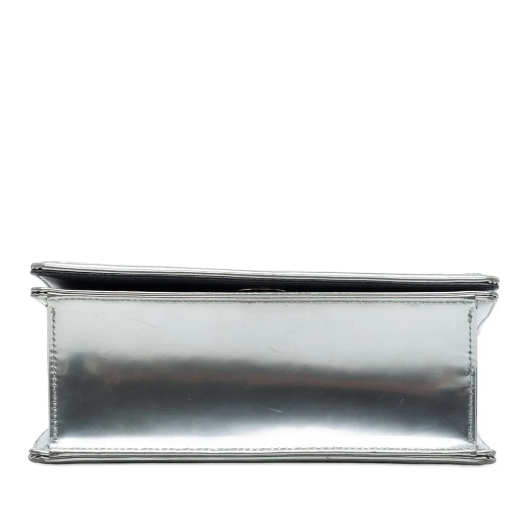 Dior Small Calfskin Diorama Crystal Embellished Flap Silver Leather Very good - Inside View