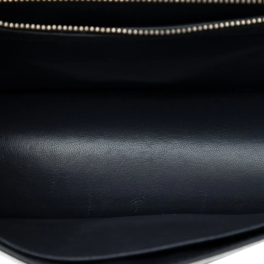 Dior Small Calfskin Diorama Crystal Embellished Flap Silver Leather Very good - Model View