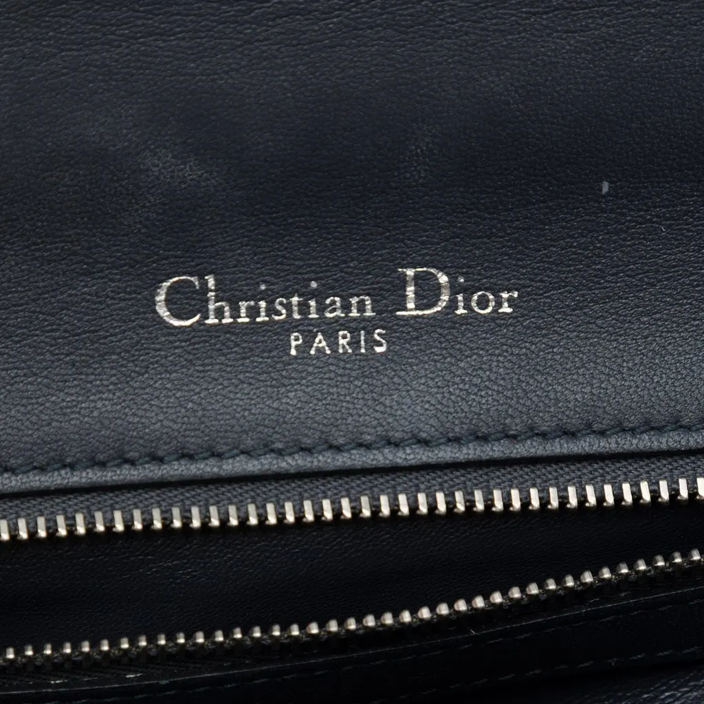 Dior Small Calfskin Diorama Crystal Embellished Flap Silver Leather Very good - Box View
