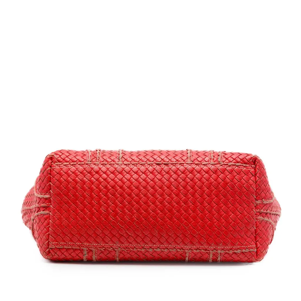 Bottega Veneta XL Nappa Intrecciato Stitch Tote Orange Leather Very good - Inside View