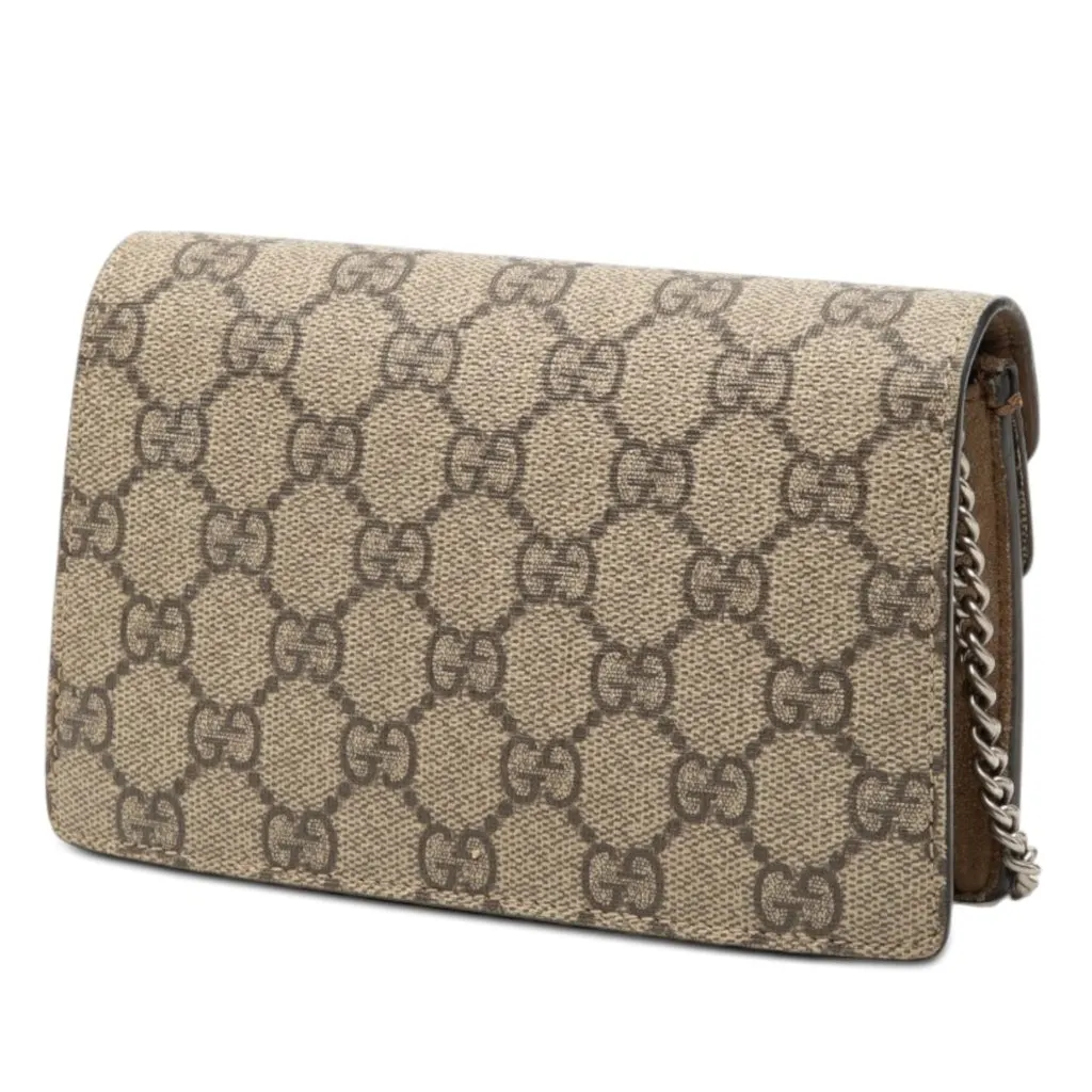 Gucci Mini GG Supreme Dionysus Crossbody Beige Canvas Good - Back View