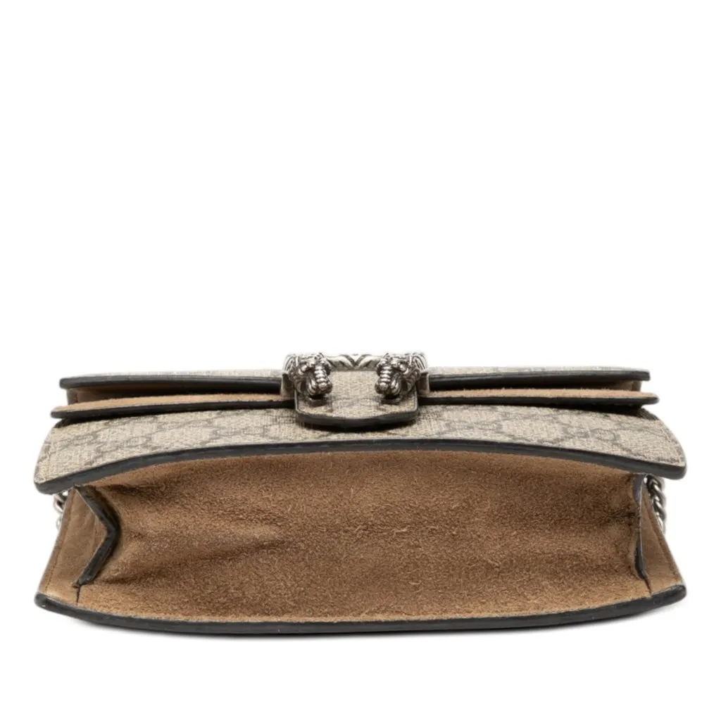 Gucci Mini GG Supreme Dionysus Crossbody Beige Canvas Good - Inside View