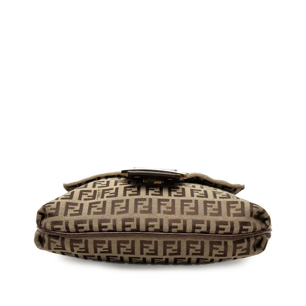 Fendi Zucchino Canvas Crossbody Brown Very good - Inside View