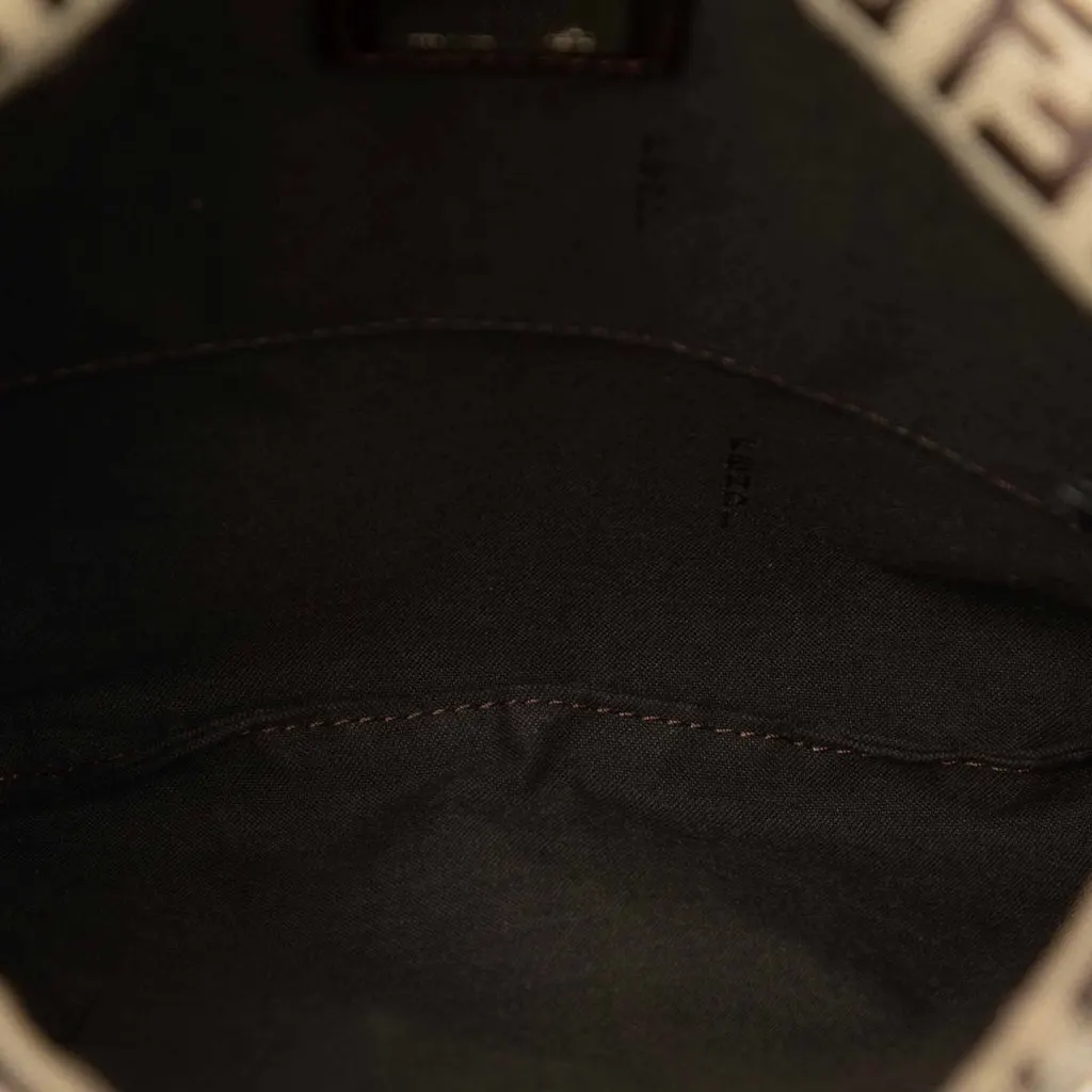 Fendi Zucchino Canvas Crossbody Brown Very good - Model View