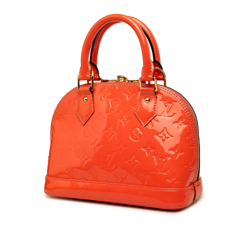 Louis Vuitton Monogram Vernis Alma BB Orange Leather Very good - Back View