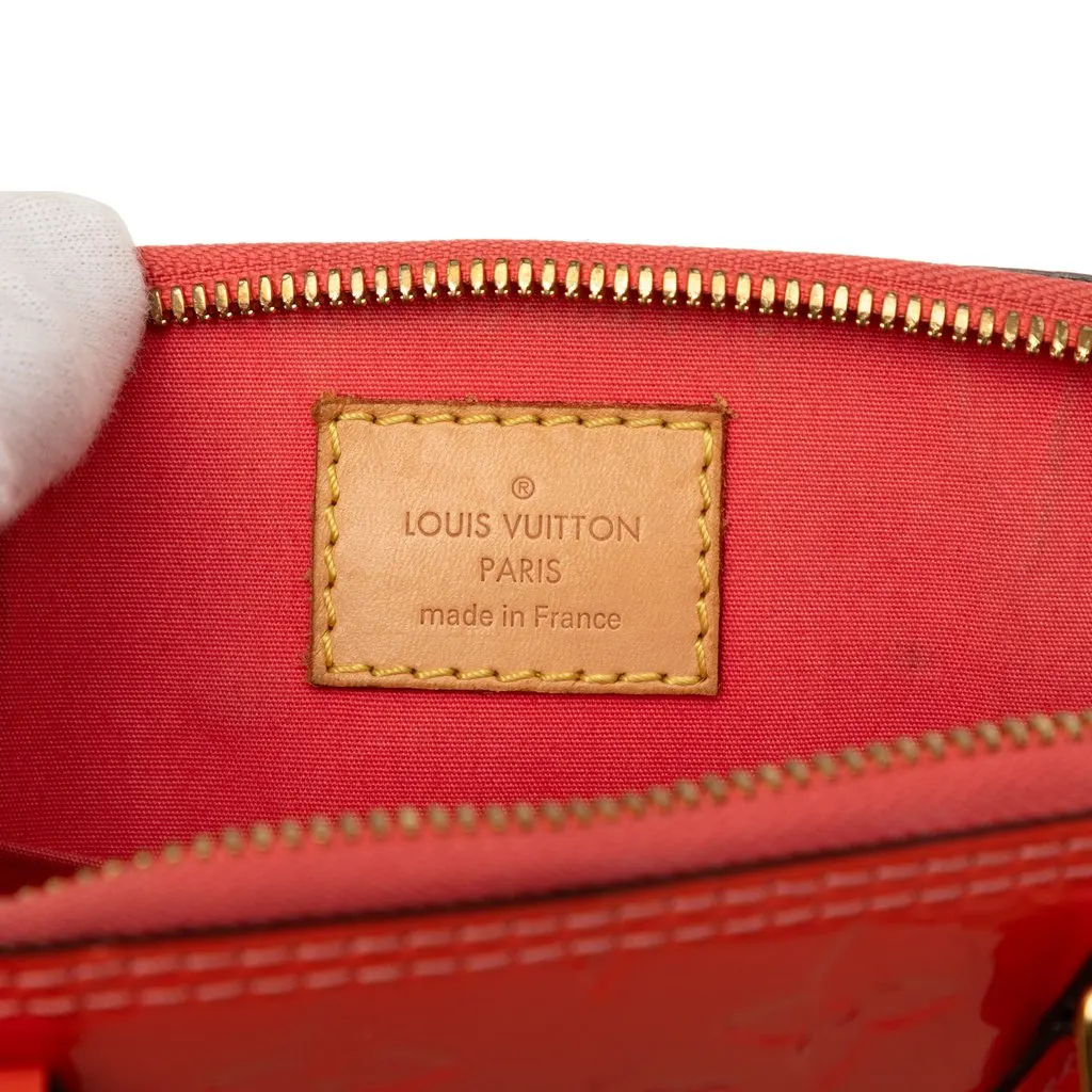 Louis Vuitton Monogram Vernis Alma BB Orange Leather Very good - Box View
