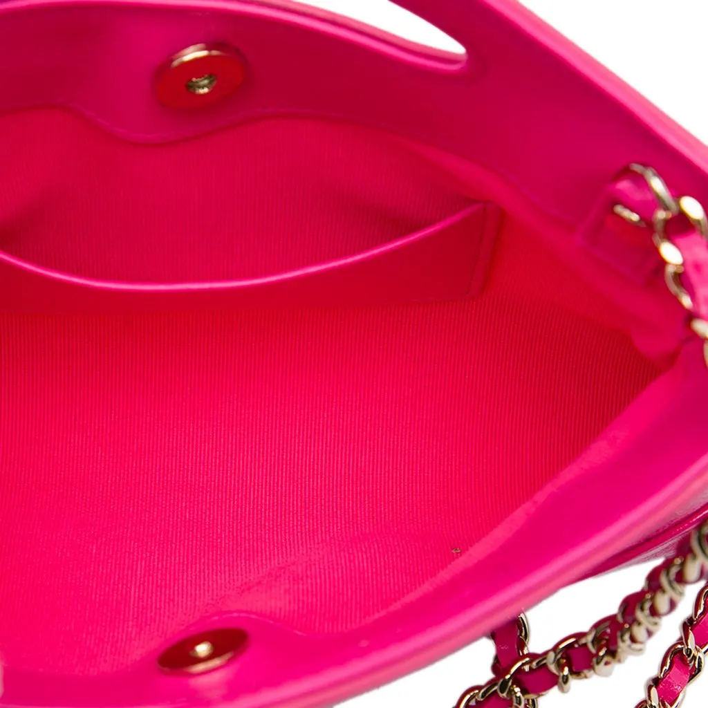 Chanel Nano Shiny Aged Calfskin 31 Shopping Bag Pink Leather Good - Model View