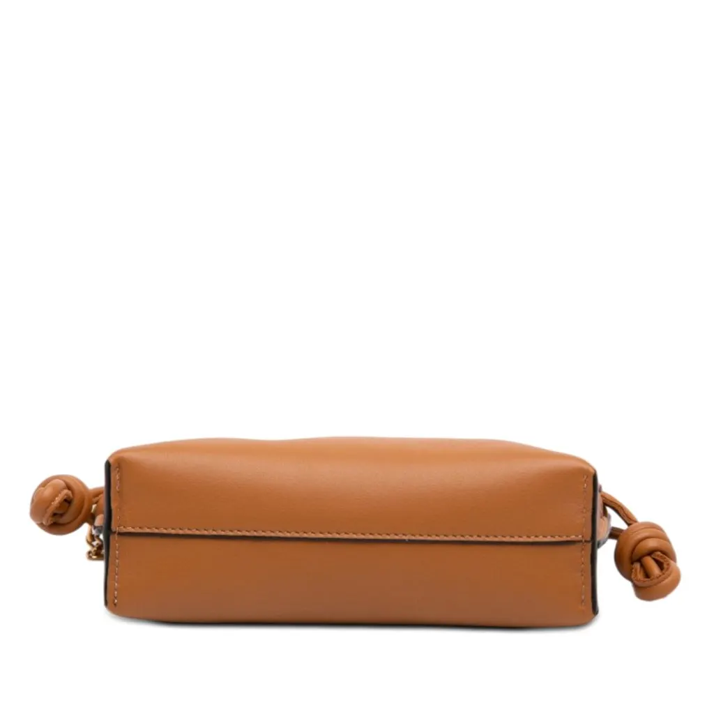 LOEWE Nano Leather Flamenco Knot Chain Crossbody Brown Leather Very good - Inside View