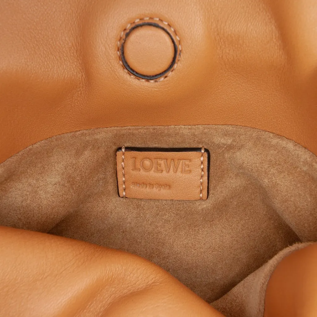 LOEWE Nano Leather Flamenco Knot Chain Crossbody Brown Leather Very good - Box View