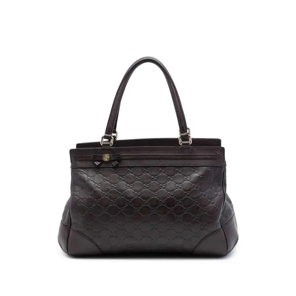 Gucci Guccissima Mayfair Tote Brown Leather Very good - Front View
