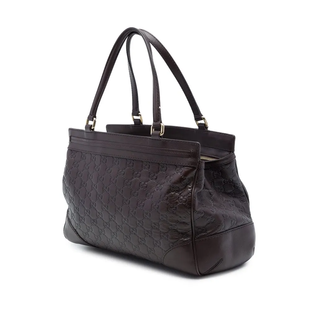 Gucci Guccissima Mayfair Tote Brown Leather Very good - Back View