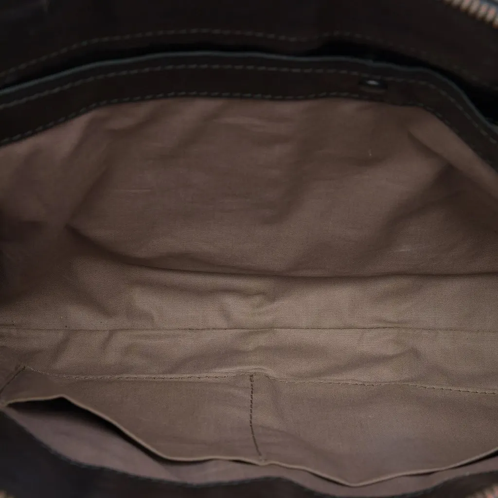 Bottega Veneta Nappa Intreccio Imperatore Zip Clutch Black Leather Very good - Model View