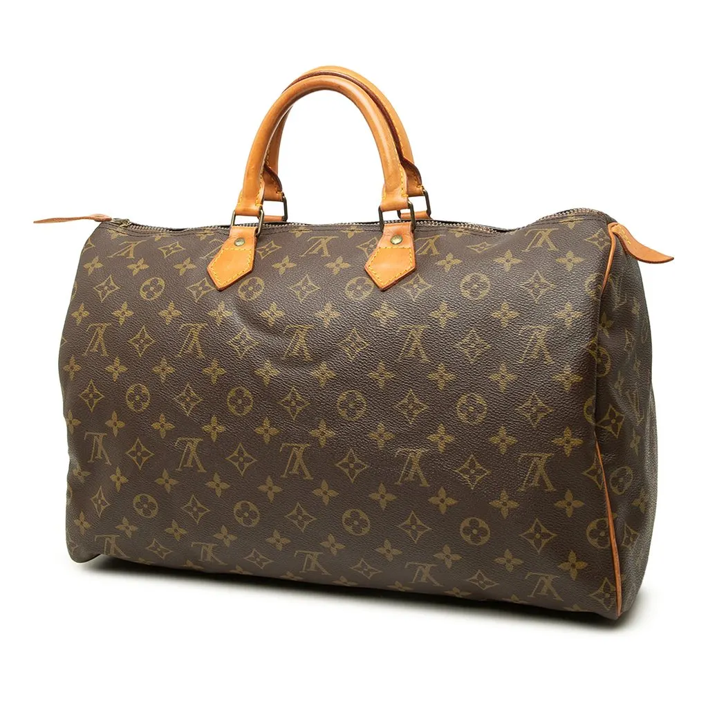 Louis Vuitton Monogram Speedy 40 Brown Canvas Good - Back View