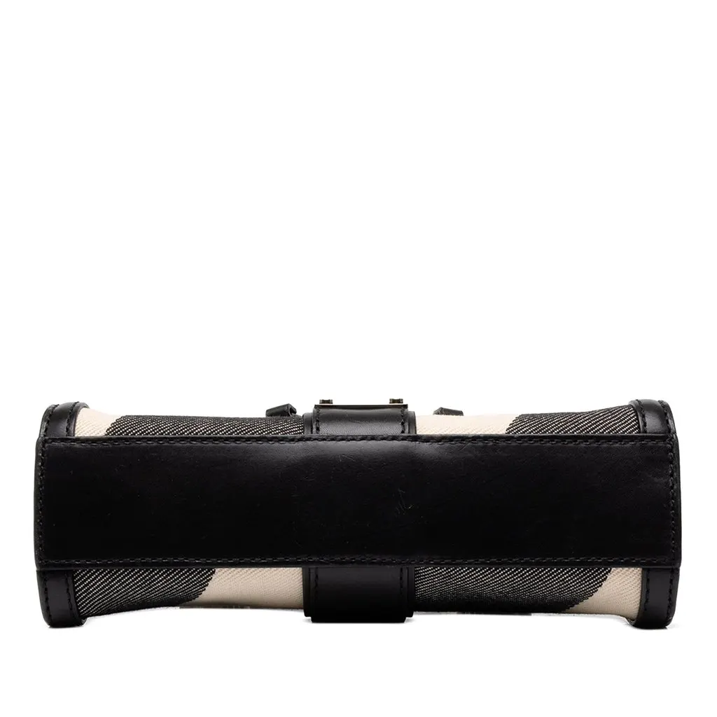 Burberry Supernova Check Canvas Handbag Black Canvas Good - Inside View