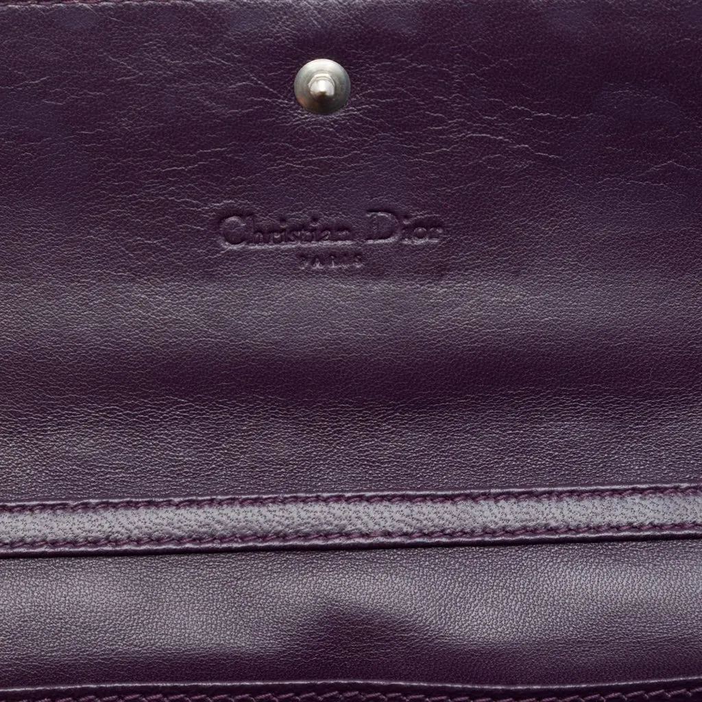 Dior Patent Cannage Lady Dior Wallet On Chain Purple Leather Very good - Box View