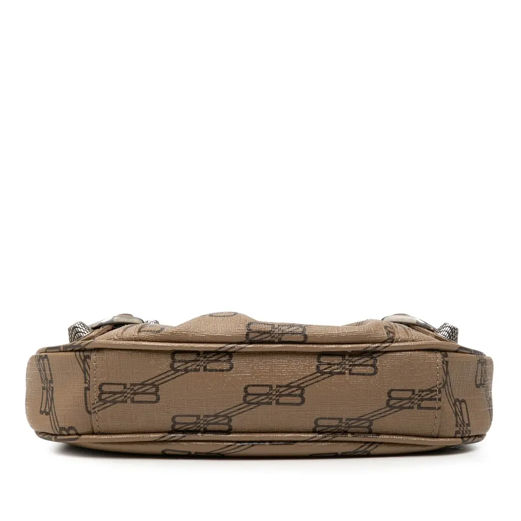 Balenciaga Mini BB Monogram Coated Canvas Le Cagole Satchel Brown Canvas Very good - Inside View