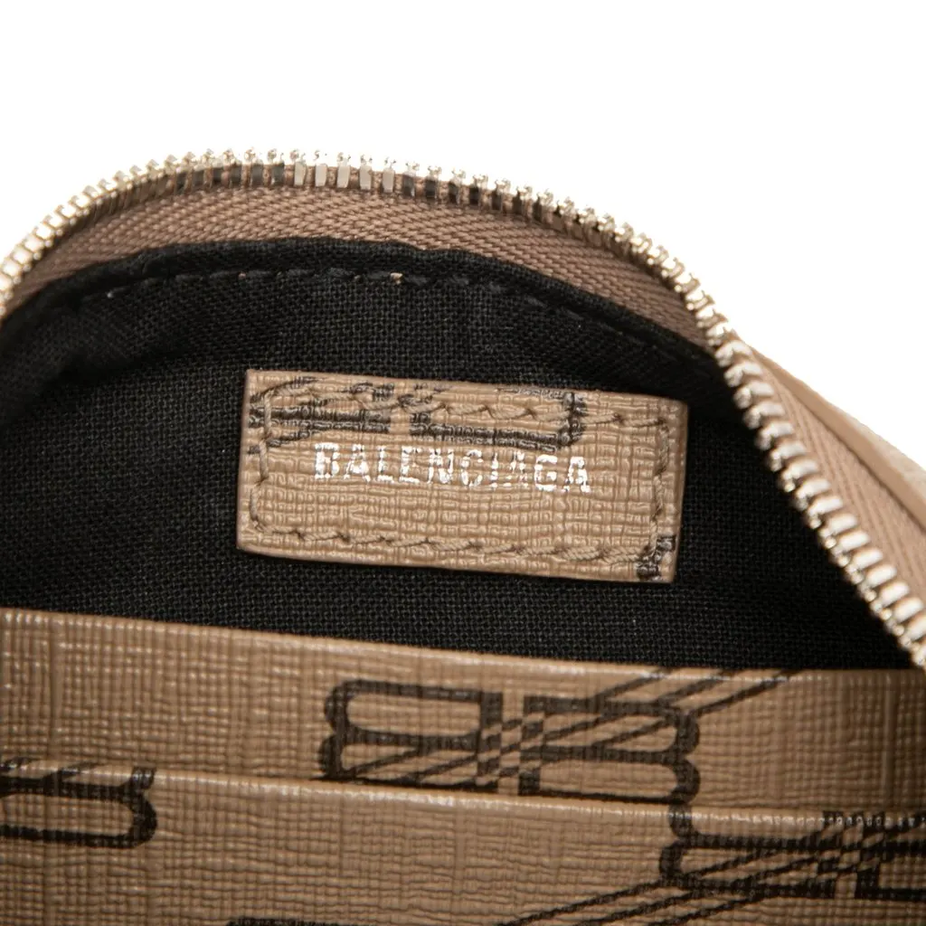 Balenciaga Mini BB Monogram Coated Canvas Le Cagole Satchel Brown Canvas Very good - Box View
