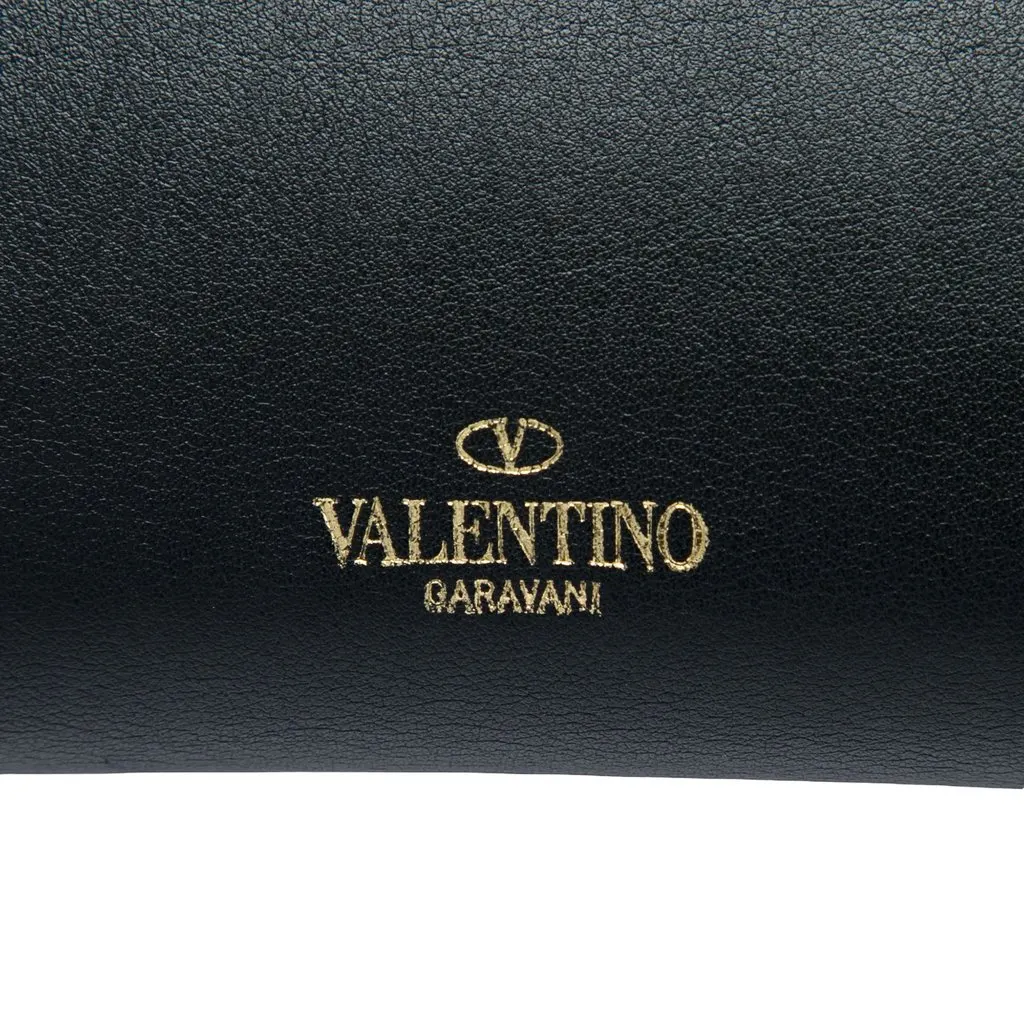 Valentino Bicolor Leather Rockstud Wallet on Chain Beige Leather Very good - Box View
