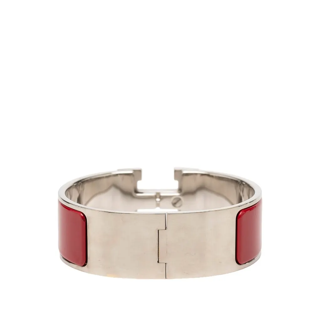 Hermès Wide Enamel Clic Clac H Bracelet GM Red Enamel Very good - Inside View