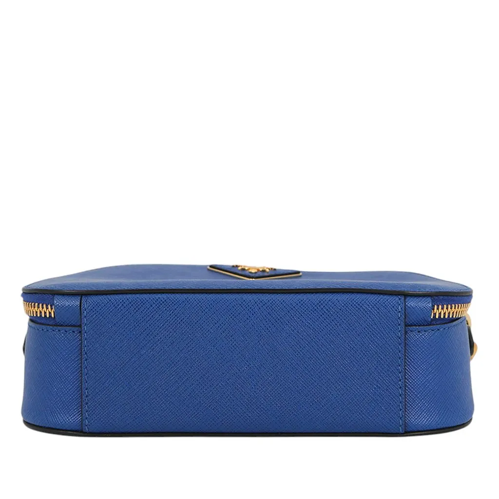 Prada Saffiano Lux Odette Satchel Blue Leather Very good - Inside View