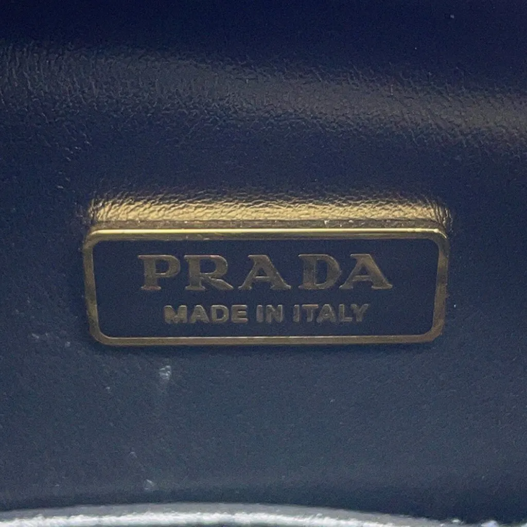 Prada Saffiano Lux Odette Satchel Blue Leather Very good - Box View