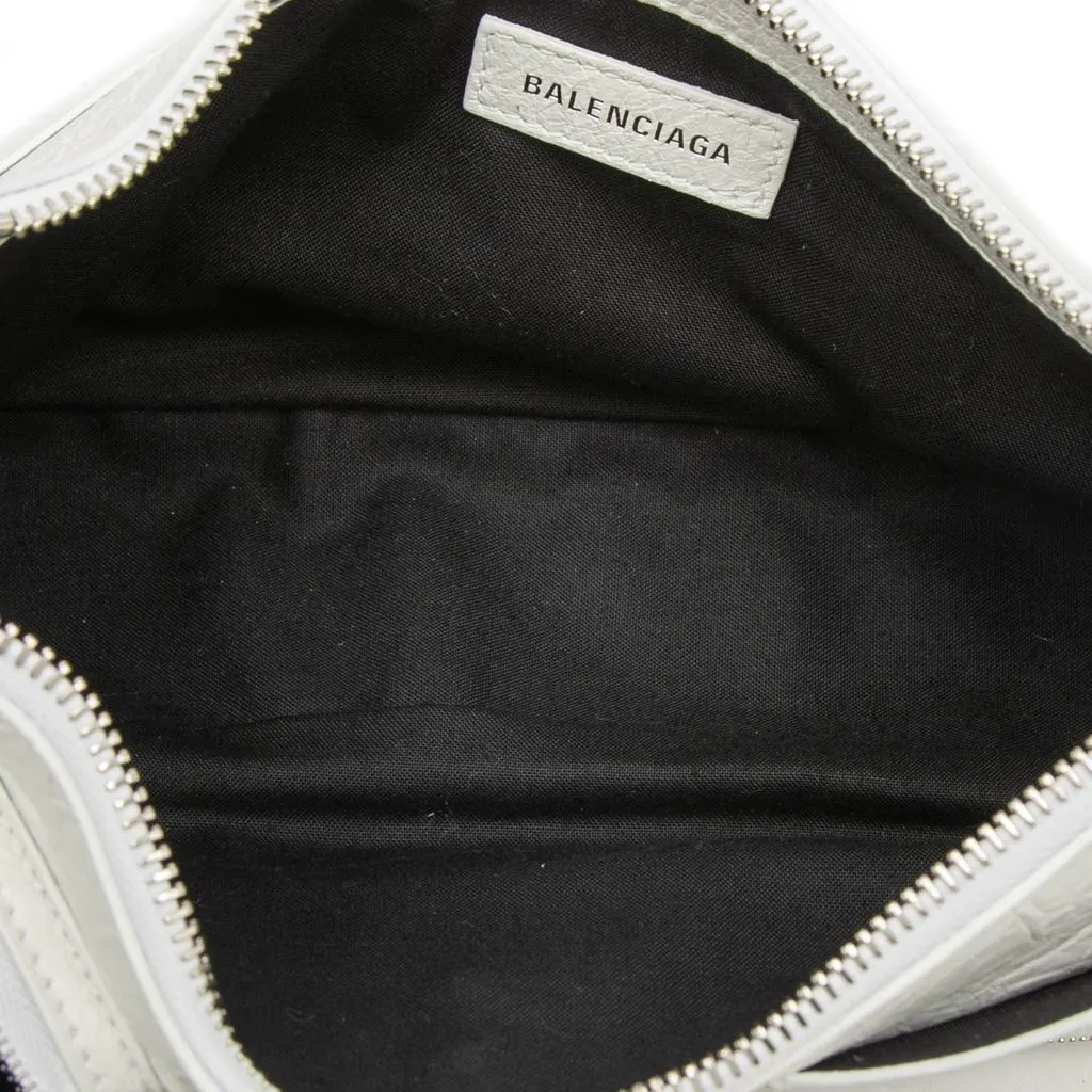 Balenciaga Small Lambskin Superbusy Sling Bag White Leather Very good - Model View