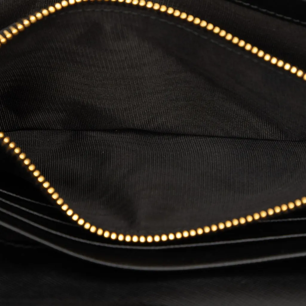 Prada Saffiano Lux Bow Continental Wallet Black Leather Good - Box View