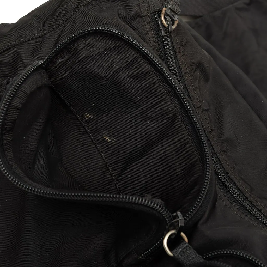 Prada Tessuto Zip Double Buckle Messenger Bag Black Polyamide Good - Box View