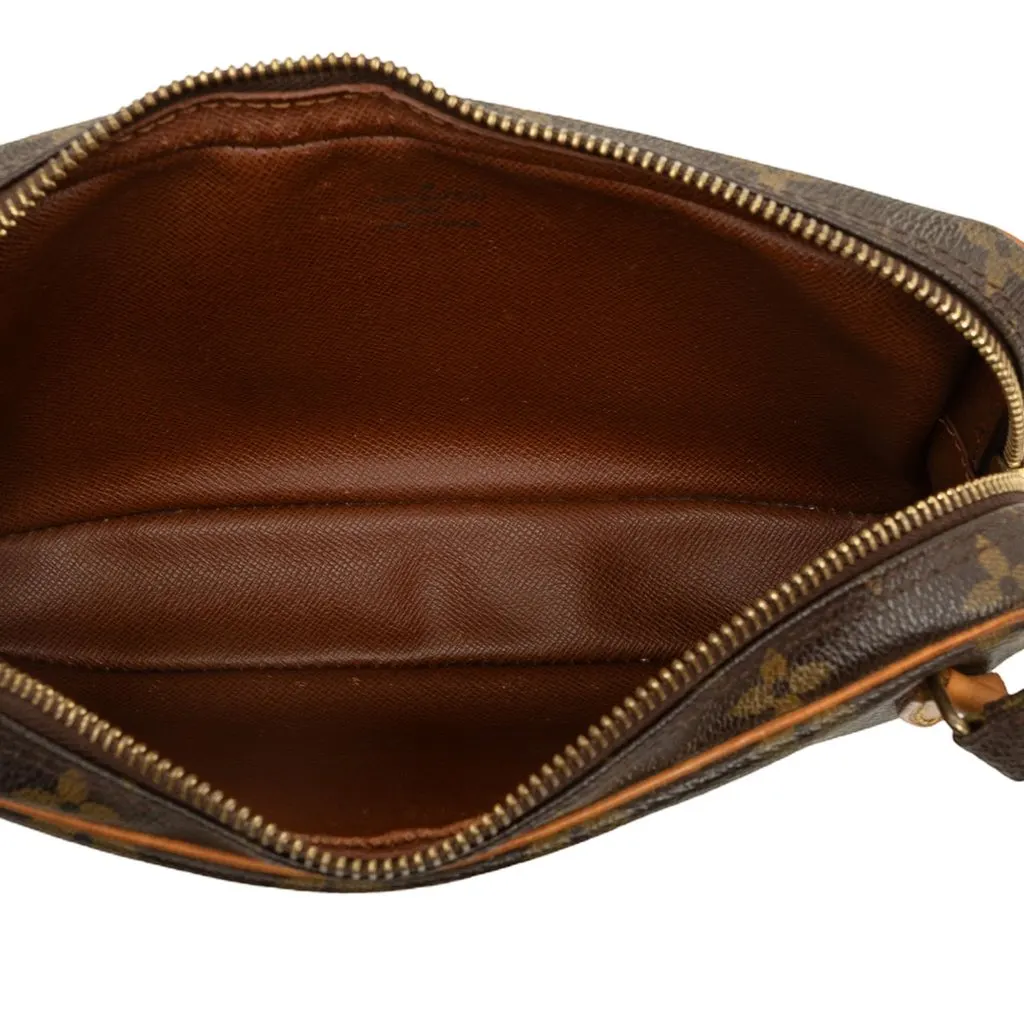 Louis Vuitton Monogram Pochette Marly Bandouliere Brown Canvas Good - Model View