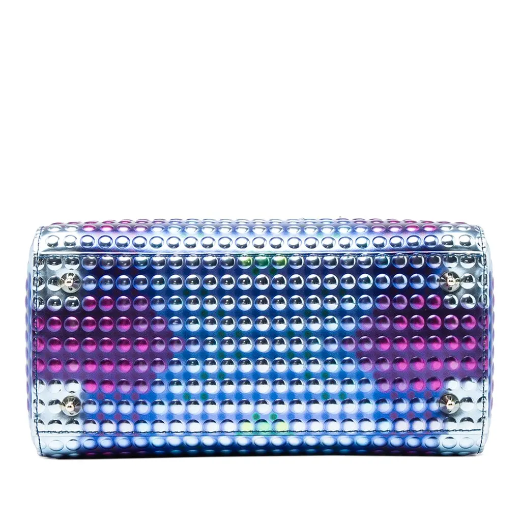 Dior Dior Lady Art No 3 Edition Li Shurui Medium Calfskin Printed and Studded Lady Dior Blue Leather Very good - Inside View