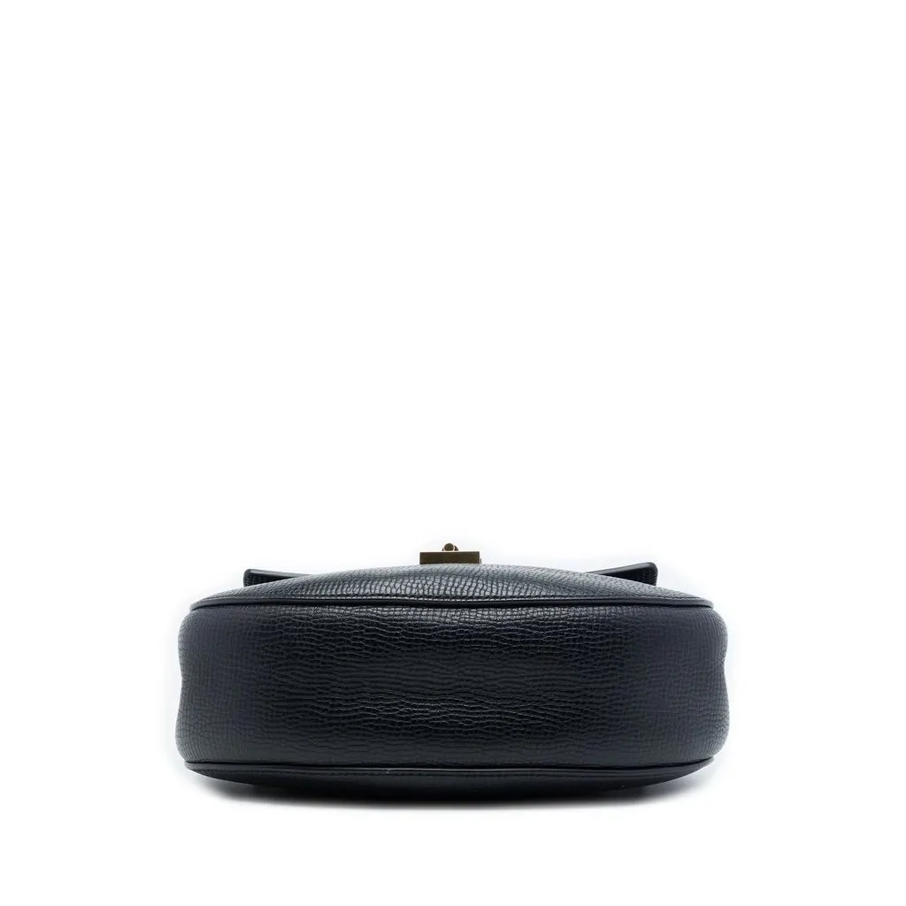 Chloé Small Bicolor Smooth and Grained Calfskin Drew Crossbody Black Leather Very good - Inside View