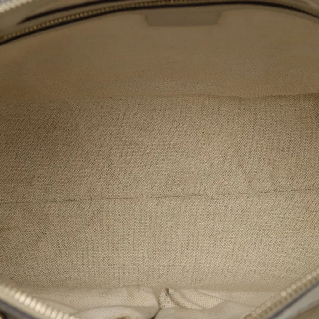 Gucci GG Canvas Web Mayfair Satchel Beige Canvas Very good - Model View