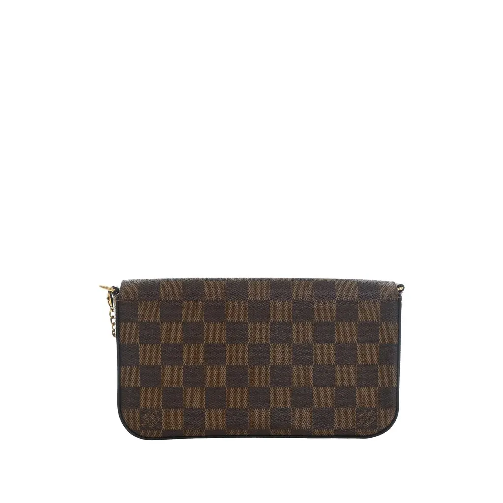 Louis Vuitton Damier Ebene Pochette Felicie Brown Very good - Back View