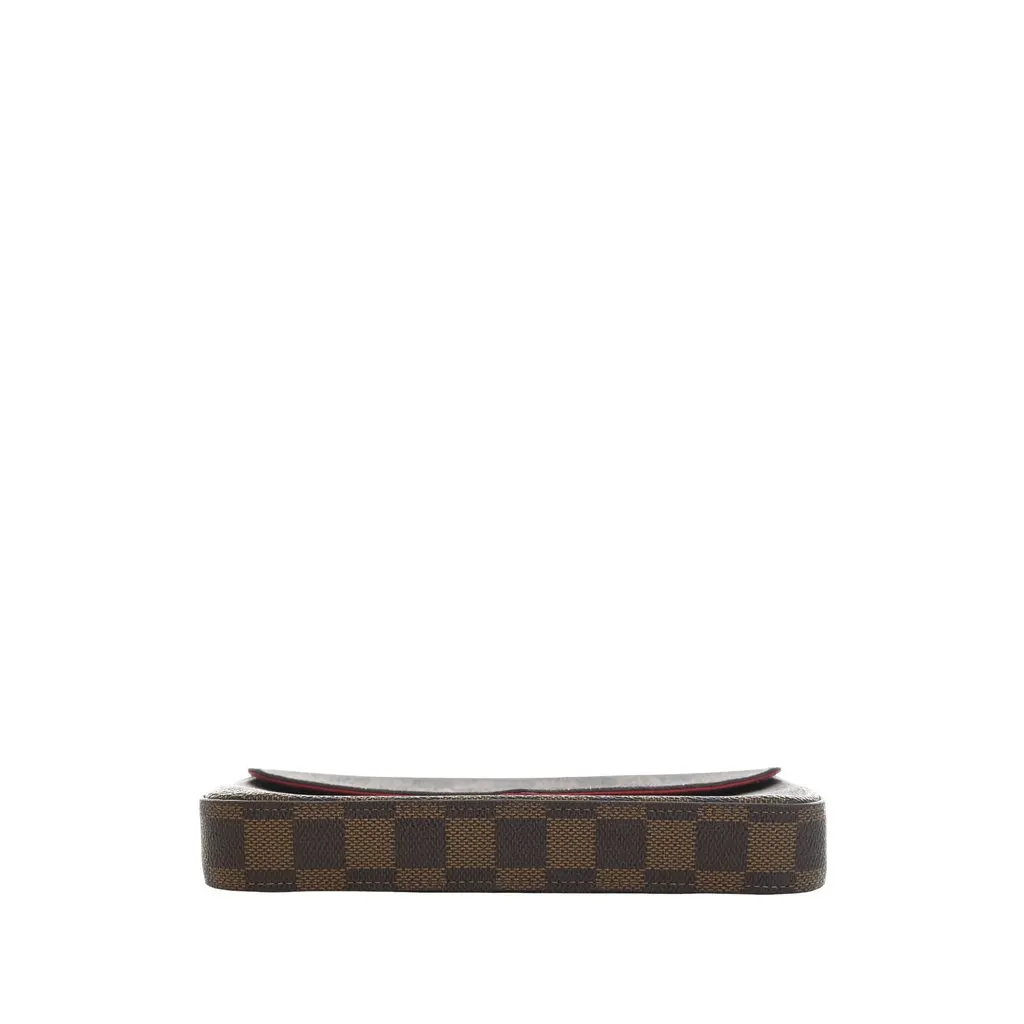 Louis Vuitton Damier Ebene Pochette Felicie Brown Very good - Inside View