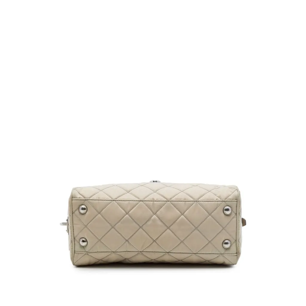 Prada Impuntu Tessuto Chain Flap Crossbody Brown Polyamide Very good - Inside View