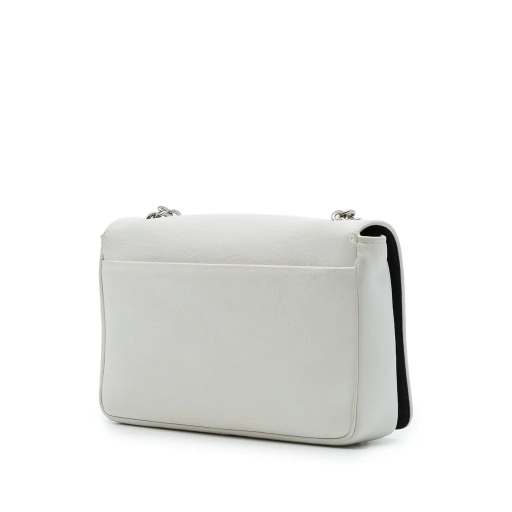 Balenciaga Leather Everyday Wallet on Chain White Leather Very good - Back View