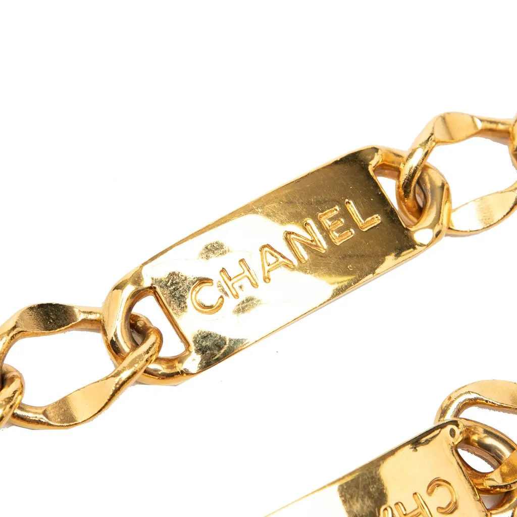 Chanel CC Gold Plated Medallion Chain Belt Gold Metal Very good - Inside View