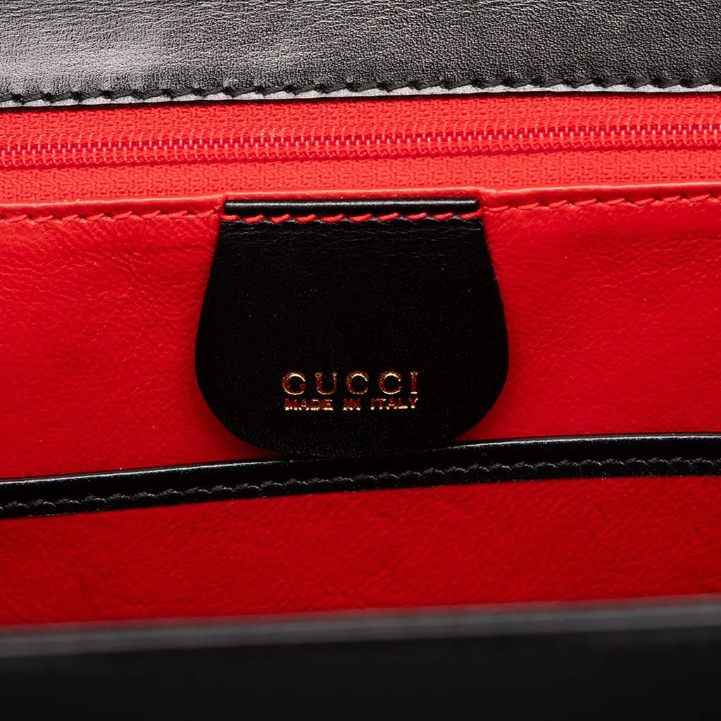 Gucci Small Calfskin Bamboo Night Black Leather Very good - Box View