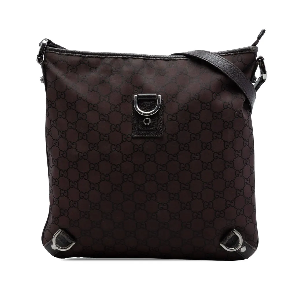 Gucci GG Nylon Abbey D Ring Crossbody Brown Very good - Front View