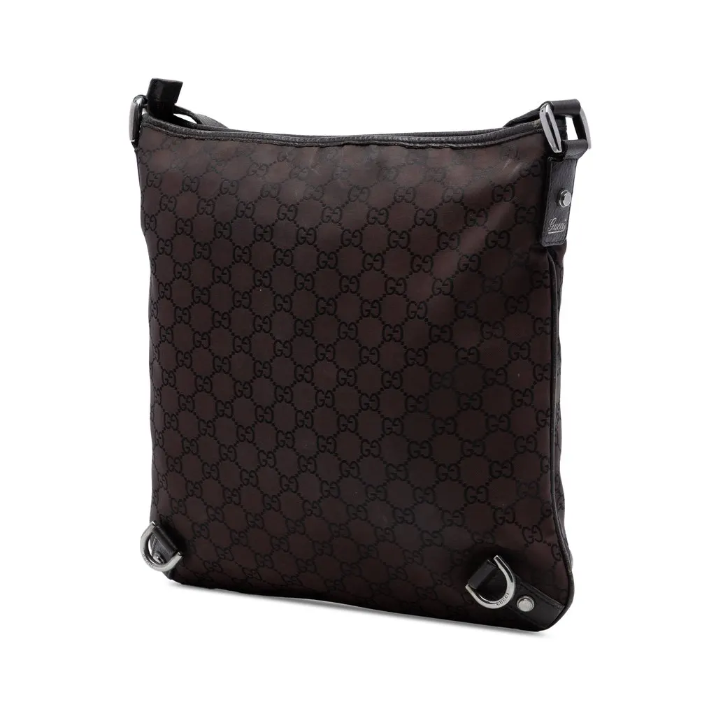 Gucci GG Nylon Abbey D Ring Crossbody Brown Very good - Back View