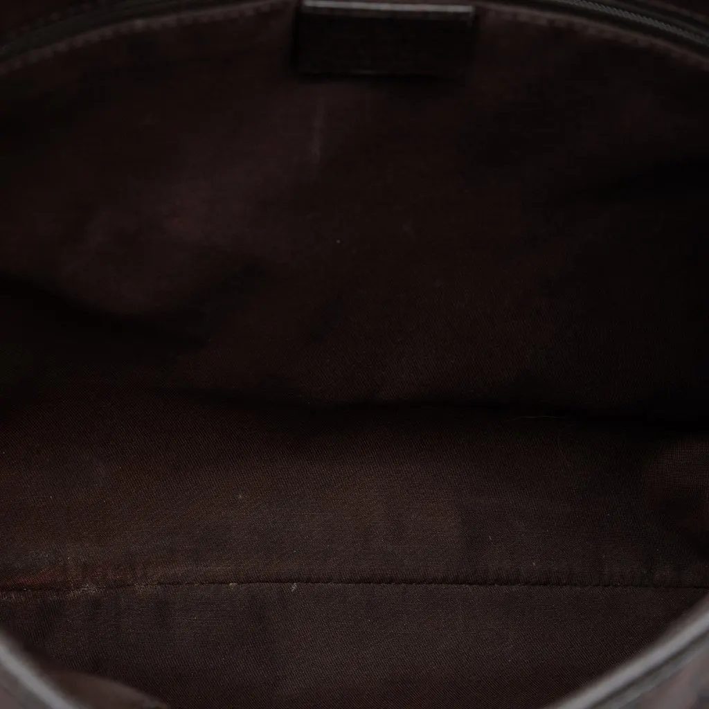 Gucci GG Nylon Abbey D Ring Crossbody Brown Very good - Model View